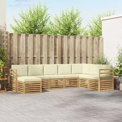 Set vanjskih sofa 8 pcs Bijela i krem 304 x 185,5 x 73 cm