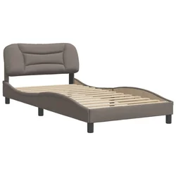 Vidaxl Posteljni okvir brez vzmetnice Hvar taupe 100x200 cm blago