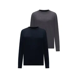 JACK & JONES Pulover JJEBASIC marine/temno siva