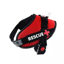 Pasja oprsnica Rescue S 45 - 55 cm, rdeča