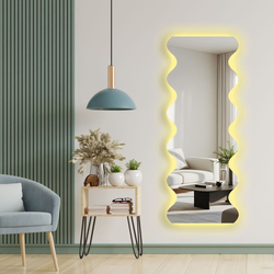 HANAH HOME Dekorativno Ogledalo sa LED osvetljenjem 52135 Ledayna 006