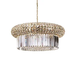 Ideal Lux - Kristalni luster na lancu NABUCCO, 16 x E14/40W/230V, prečnik 70 cm, zlatni