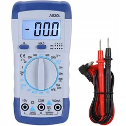 OEM Multimeter A830L – Digitalni Merilnik z LCD, AC/DC, 10A, 600V, Ohm, HFE, 140x70x35 Mm | 9V