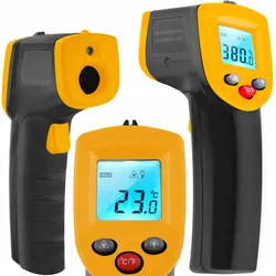 Baterijski digitalni laserski termometer z LCD do 380°C - BIGSTREN