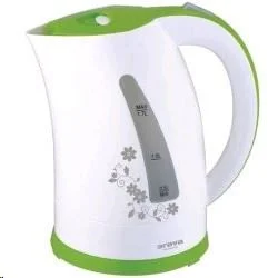 Orava VK-3417 G električni čajnik, 2000 W, 1,7 l, samodejni izklop, bela/zelena