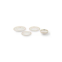 Set krožnikov in skled Pols Potten Golden Finds 4-pack