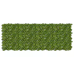 Vidaxl Ograja za balkon z listi Zelena in Rumena 200 x 75 cm