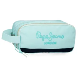 PEPE JEANS DALMA prazna pernica sa 3 pregrade - tirkizna