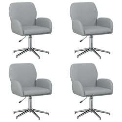 Okretne radne stolice 4 kom. 54 x 58 x 90 cm Svjetlosiva