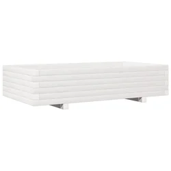 Vrtna sadilica bijela 110x60x26,5 cm od masivne borovine