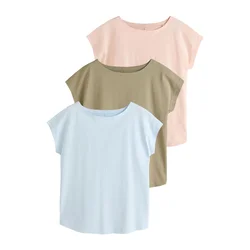 Next Majica svetlo modra/oliva/rosé