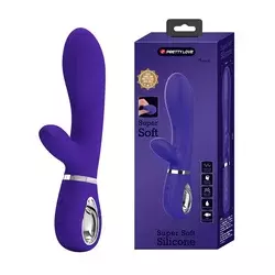 Vibrator Thomas, Silikonski, 20cm, Ljubičasti