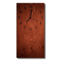 tulup.si Steklena navpična ura Lesene plošče rjava 30x60 cm