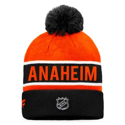 Zimska kapa Fanatics Authentic Pro Game & Train Cuffed Pom Knit Anaheim Ducks
