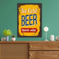 Wallity Uramljena slika Ice Cold Beer, 35x45 cm