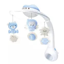 Infantino Muzička vrteška sa zvezdanim projektorom za krevetac za decu 3 u 1 Blue