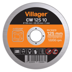 Villager rezne ploče za metal CW-125-12, 10 komada