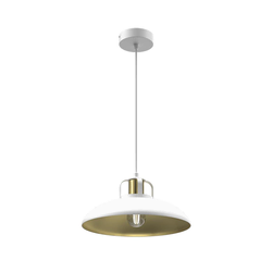 Luster na sajli FELIX 1xE27/60W/230V bela