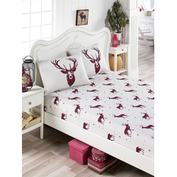 Lessentiel Maison Komplet posteljine Geyik, 160x200 cm, Crveno bela
