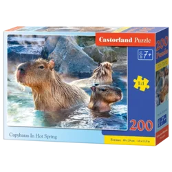 Castorland - Puzzle Kapibare v vročem vrelcu - 200 kosov