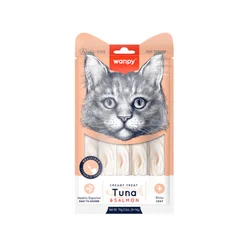 Wanpy Creamy Lickable Treats for Cats - Tuna & Salmon 5x14g