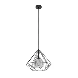 EGLO Viseća lampa VERNHAM E27 44,5 cm crna/dimljena 43481