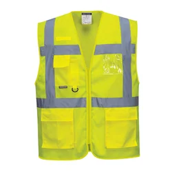 PORTWEST Mrežasti prsluk sa džepovima C376/ fluorescentno žuta