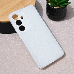 Maska za Samsung S24 Sparkle Dust, Bela