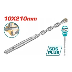 TOTAL SDS plus burgija 10 X 210mm, krstasti vrh