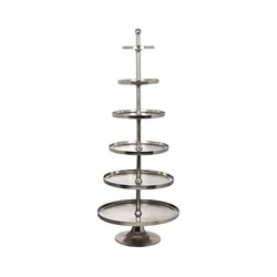 Eglo 427652 - Stalak za posluživanje BABIRIK 206x79 cm srebran