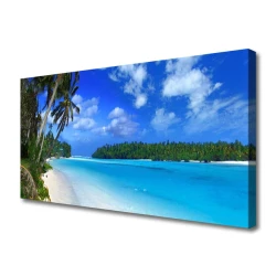 tulup.si Slika na platnu Palm beach sea 120x60 cm