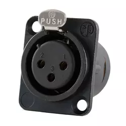 XLR 3pol Neutrik NC3FDL1-B crni ugradni F