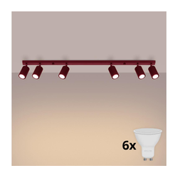 Brilagi - LED spot svetiljka CRESTO 6xGU10/10W/230V bordo