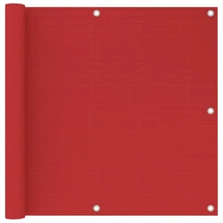 Vidaxl Balkonsko platno rdeče 90x500 cm HDPE