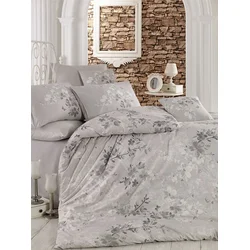 LEssentiel Maison Ranforce posteljina Elena, 240x220cm, Siva