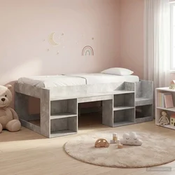 Krevet za djecu s ladicama Betonska siva 90 x 200 cm