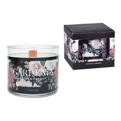 eoshop Sveča v kozarcu GARDENIJA dišeči leseni stenj 400g