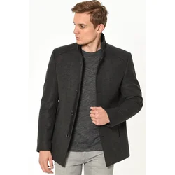 PLT8327 DEWBERRY MENS COAT-ANTHRACITE