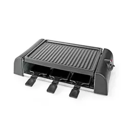 Nedis FCRA220FBK6 - Raclette roštilj s dodacima 1000W/230V
