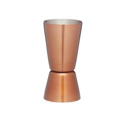 Double measuring cocktail glass, 25/50 ml, stainless steel, Copper - B
