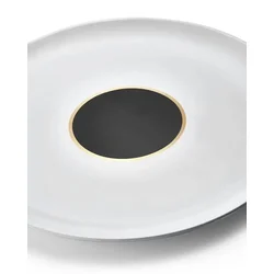 shumee Keramični krožnik za večerjo črno-zlat 27 cm