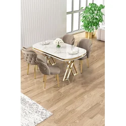 Hanah Home Trpezarijski set, 5 komada, Bež