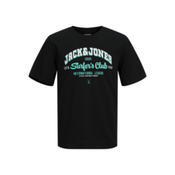 JACK & JONES Majica za dečake 12258876, Crna