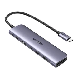 Ugreen revodok cm195 (15214) 7-u-1 usb-c hub 4k hdmi + sdtf – space gray ( 15214 )