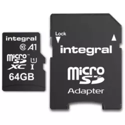 Integral memorijska kartica microSDHC 64GB A1 App Performance UHS-I