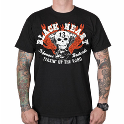 Majica moška - FLATHEAD SKULL - BLACK HEART - 8887