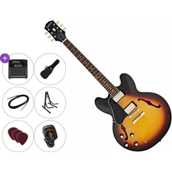 Epiphone ES-335 LH Premium SET Vintage Sunburst Jazz kitara (polakustična)