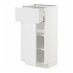 METOD / MAXIMERA Podni element s fiokom/vratima, bela/Stensund bela, 40x37 cm