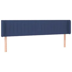 Vidaxl Vzglavje z ušesi modro 163x16x78/88 cm blago