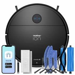 Niceboy ION Charles i6 - Pametan robotski usisivač 2u1 2600 mAh Wi-Fi crna
